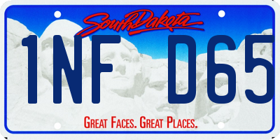 SD license plate 1NFD65