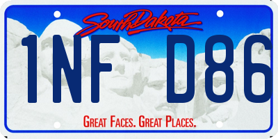 SD license plate 1NFD86