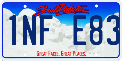 SD license plate 1NFE83