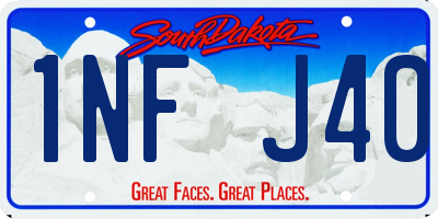 SD license plate 1NFJ40