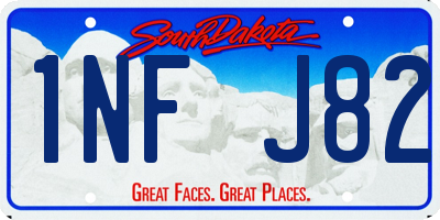 SD license plate 1NFJ82