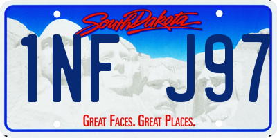 SD license plate 1NFJ97