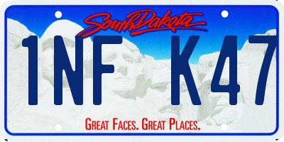 SD license plate 1NFK47