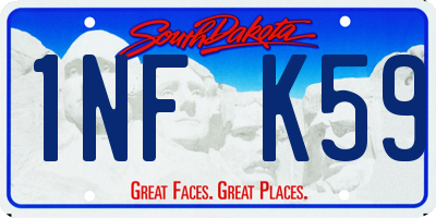 SD license plate 1NFK59