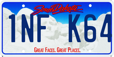 SD license plate 1NFK64