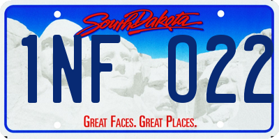 SD license plate 1NFO22
