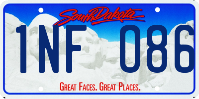SD license plate 1NFO86