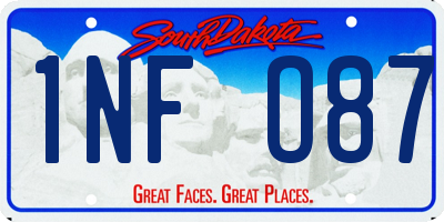 SD license plate 1NFO87