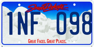 SD license plate 1NFO98