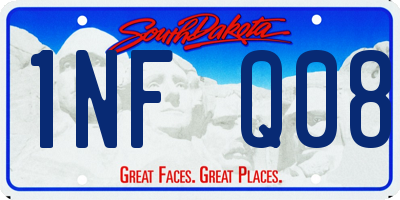 SD license plate 1NFQ08