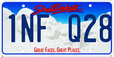SD license plate 1NFQ28