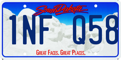 SD license plate 1NFQ58