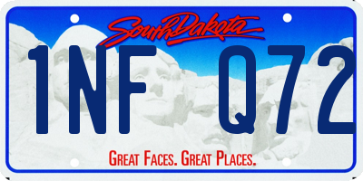 SD license plate 1NFQ72