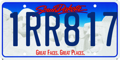 SD license plate 1RR817