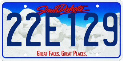 SD license plate 22E129