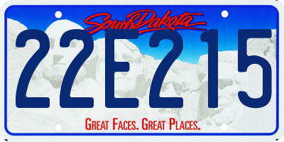 SD license plate 22E215