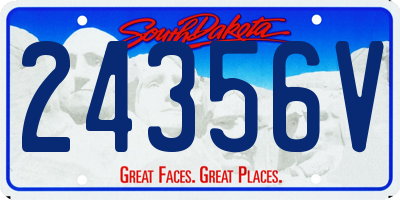 SD license plate 24356V