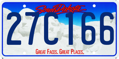 SD license plate 27C166