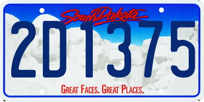 SD license plate 2D1375