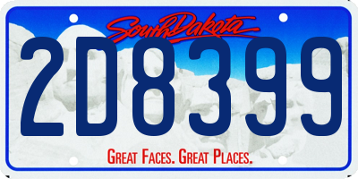 SD license plate 2D8399