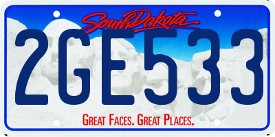 SD license plate 2GE533