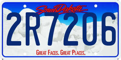 SD license plate 2R7206