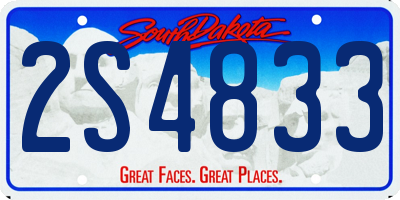 SD license plate 2S4833