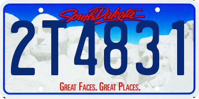 SD license plate 2T4831