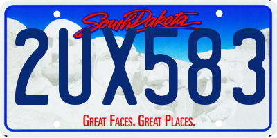 SD license plate 2UX583