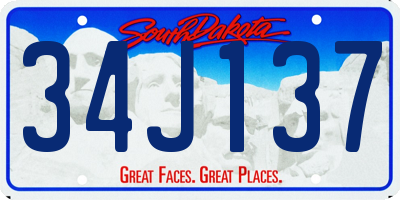 SD license plate 34J137