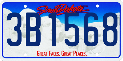 SD license plate 3B1568