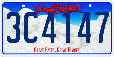 SD license plate 3C4147