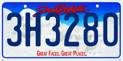 SD license plate 3H3280