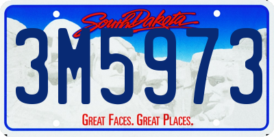 SD license plate 3M5973