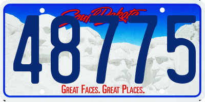 SD license plate 48775