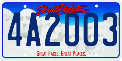SD license plate 4A2003