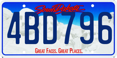 SD license plate 4BD796