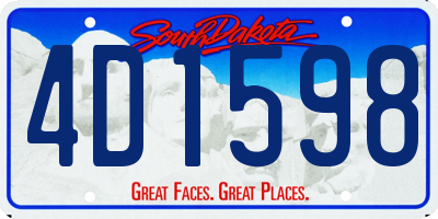 SD license plate 4D1598