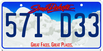 SD license plate 57ID33