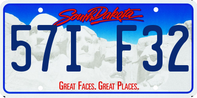 SD license plate 57IF32