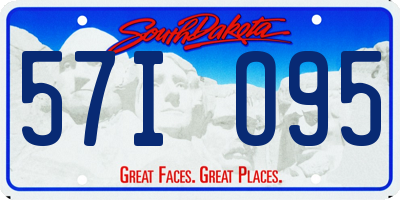 SD license plate 57IO95
