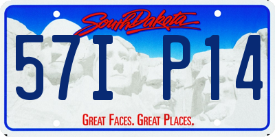 SD license plate 57IP14