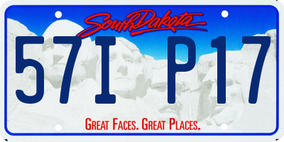 SD license plate 57IP17