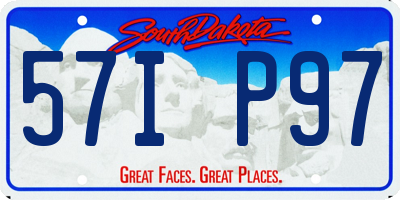 SD license plate 57IP97