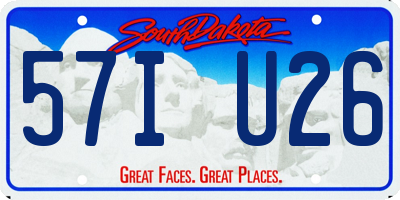 SD license plate 57IU26