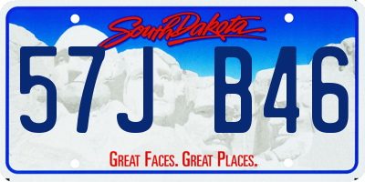 SD license plate 57JB46