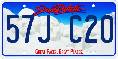 SD license plate 57JC20
