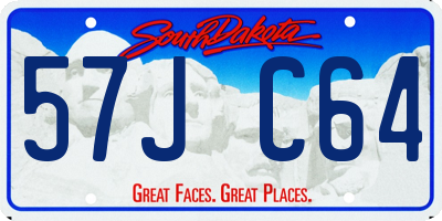 SD license plate 57JC64