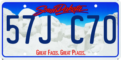 SD license plate 57JC70