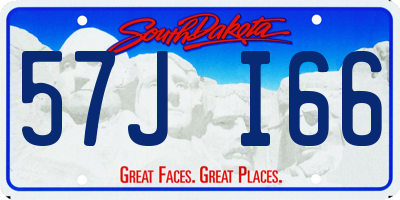 SD license plate 57JI66